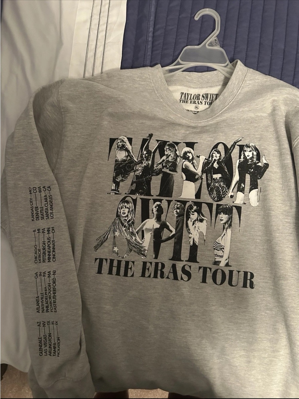 Taylor Swift Grey The Eras Tour Crewneck Sweatshirt - Picture 1 of 1